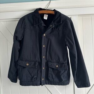 Boys Gymboree Navy Snap Button Coat Jacket Size L (10–12)